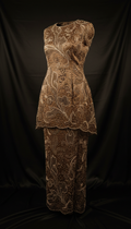 Sepia Hand-Beaded Evening Baju Kurung